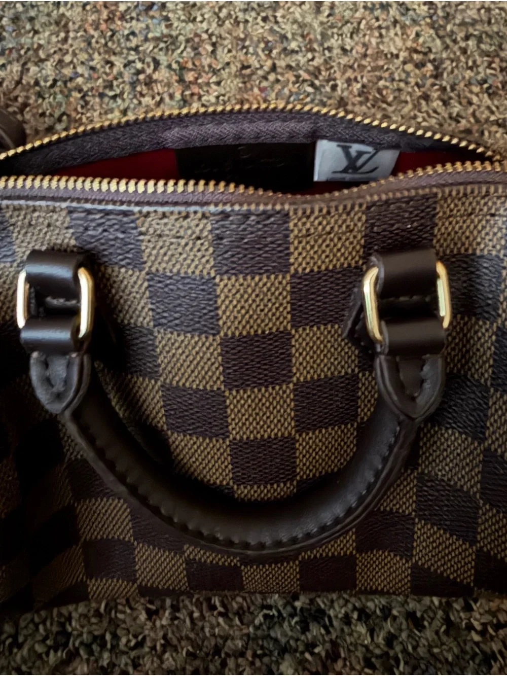 Checkered Kid Purse